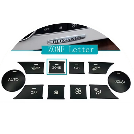 Mercedes W204  GLK Interior Button Covers – Black Plastic