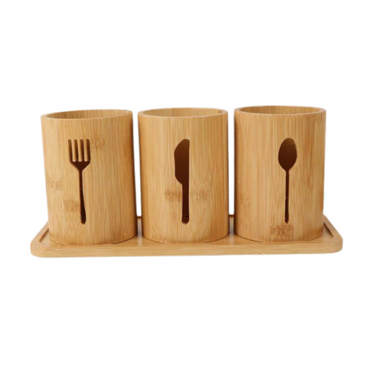 Three Cutlery Storage Containers