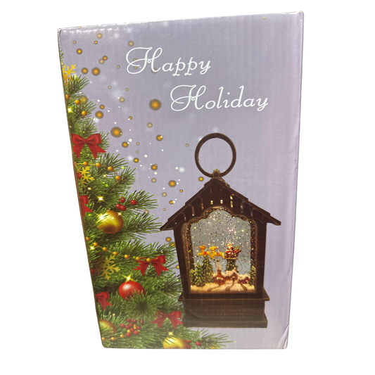 Festive Lantern Snow Globe – Holiday LED Decoration