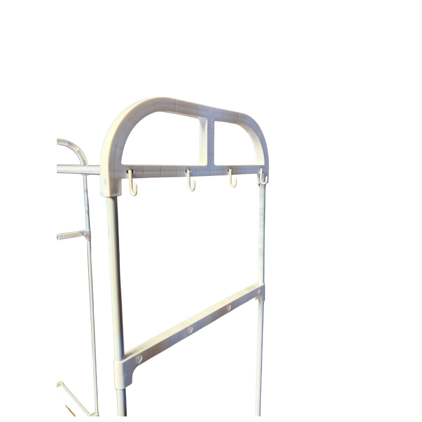 Multi-Function Rolling Clothes  Rack for Storage & Hooks