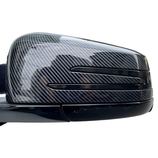 Mercedes Mirror Replacement for Facelift  Carbon Style Plastic (2 Pieces)