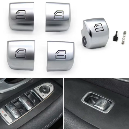 Mercedes W205 W213 W253 W293 W222 Window Buttons Replacement – Chrome Finish