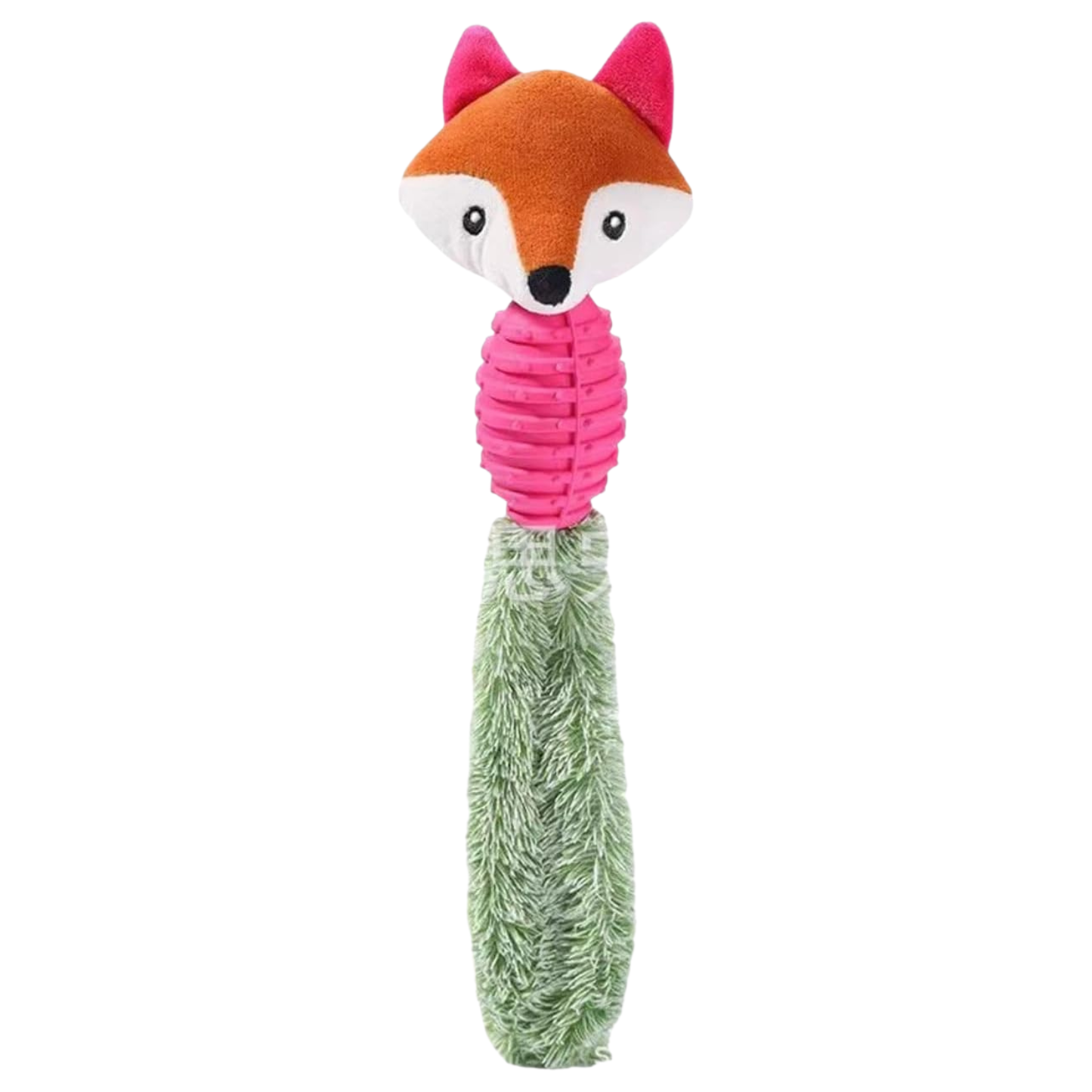 Plush & Rubber Animal Chew Toy