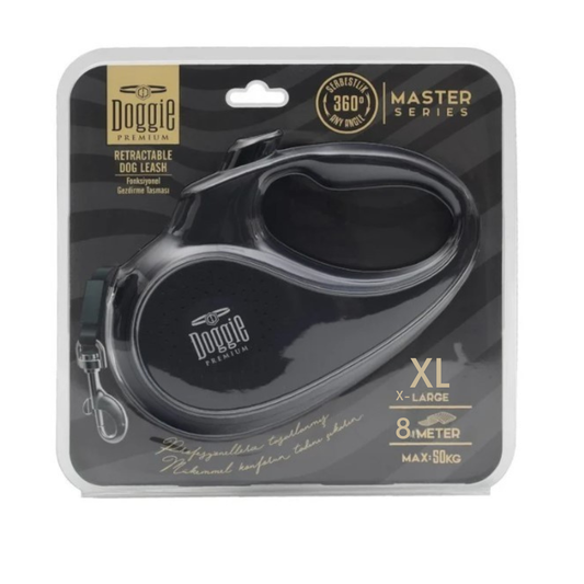 Doggie Premium Retractable Dog Leash – Master Series (8M / XL