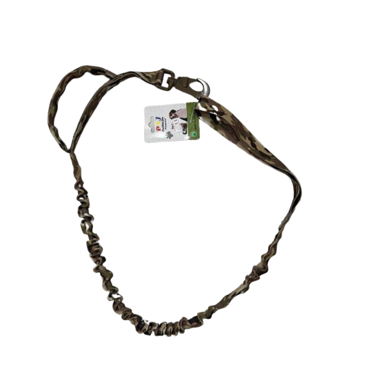Tactical Bungee Dog Leash – Shock Absorbing & Heavy-Duty (Camo Design)