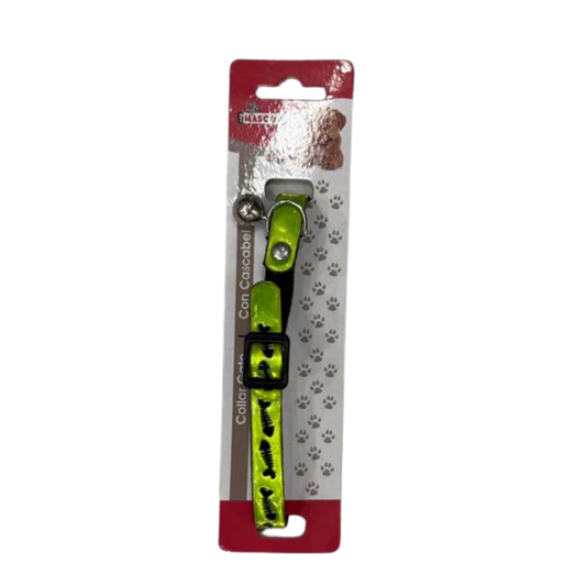 Reflective Cat Collar with Bell – Adjustable & Safe (Neon Green)