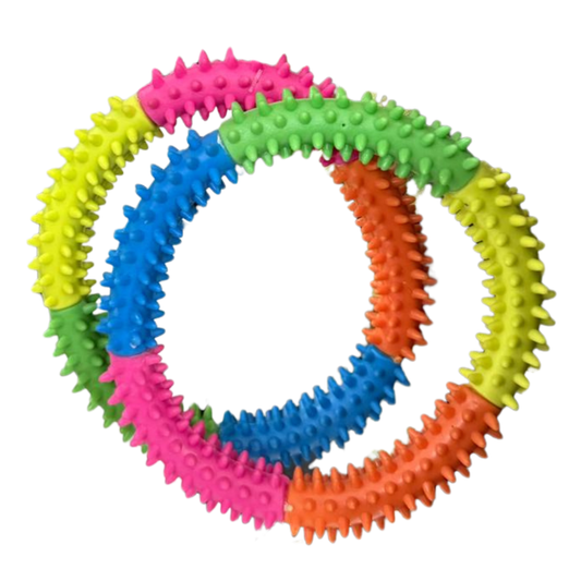 MIDEAPET Rubber Spiked Ring Toy