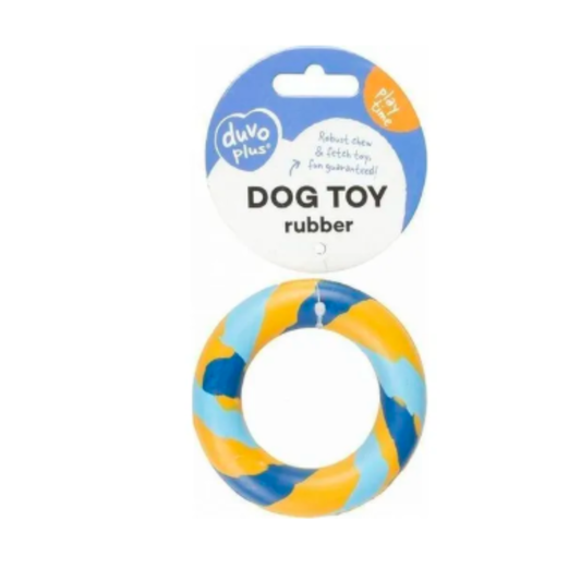 Duvo+ Rubber Ring Dog Toy – Durable Chew & Fetch Fun